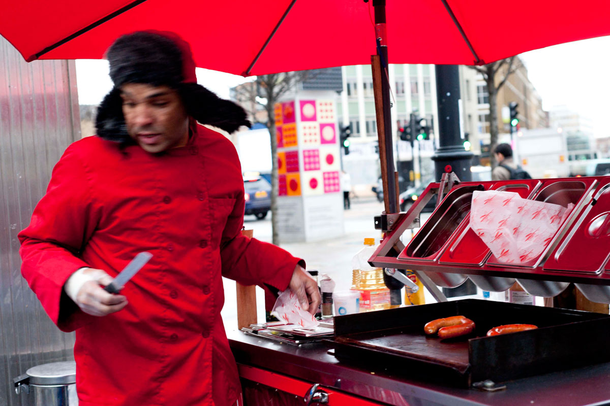 No kitchen required for our hot dogs - perfect for winter markets